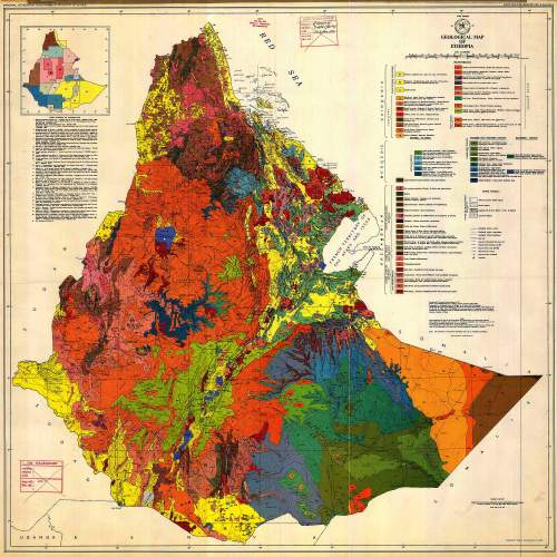 ETHIOPIA WEATHER BY MONTH & CLIMATE ZONES: Geological map of Ethiopia