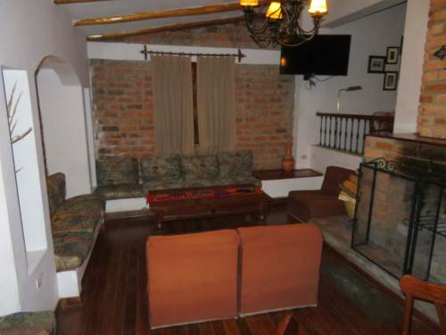 HUARAZ TREKKING:  The guest area has a fire place.