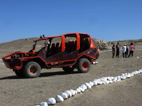 SAN FERNANDO NATIONAL RESERVE, PERU: Visitor adopted dune-buggies are the ideal transportation.